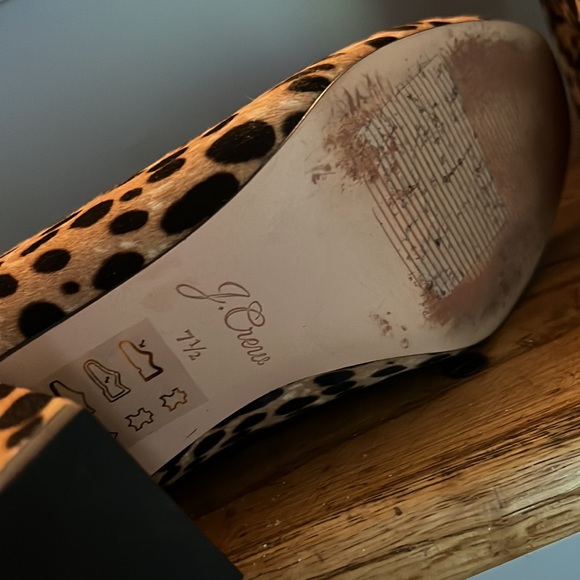 J. Crew Ankle Boots Calf Hair Block Heel - Picture 9 of 11